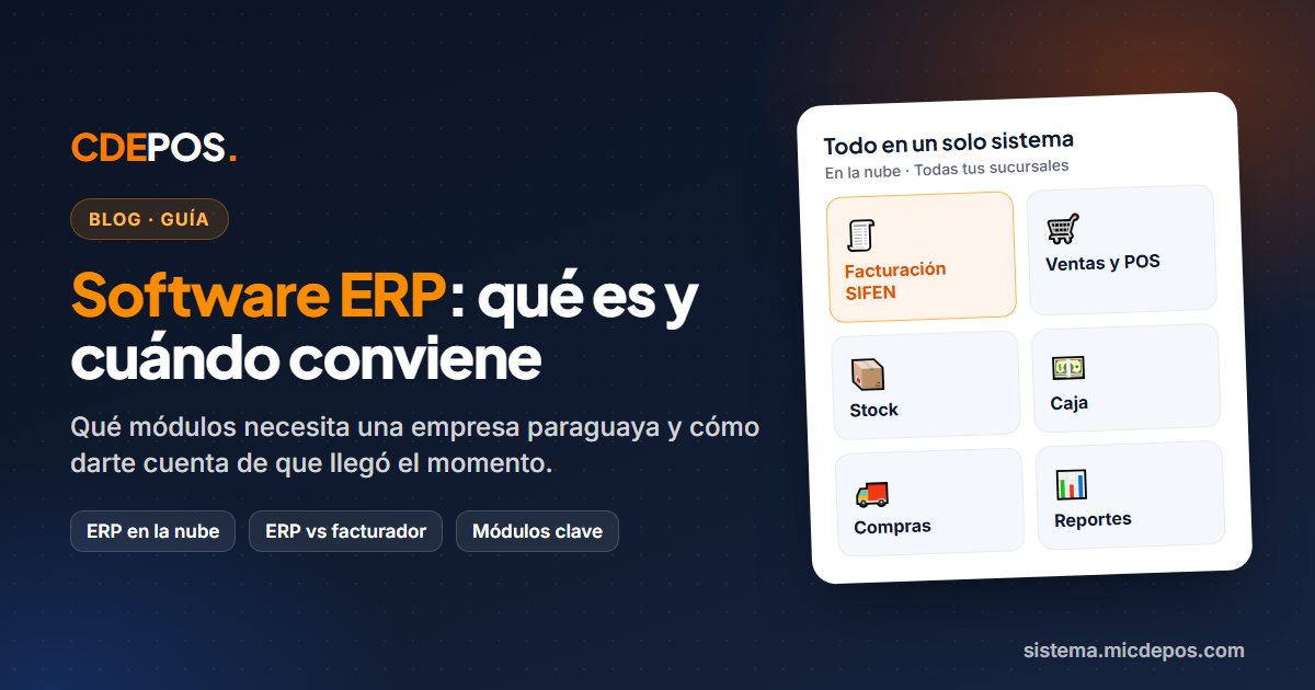 Software ERP en Paraguay: qué es, qué debe incluir y cuándo conviene